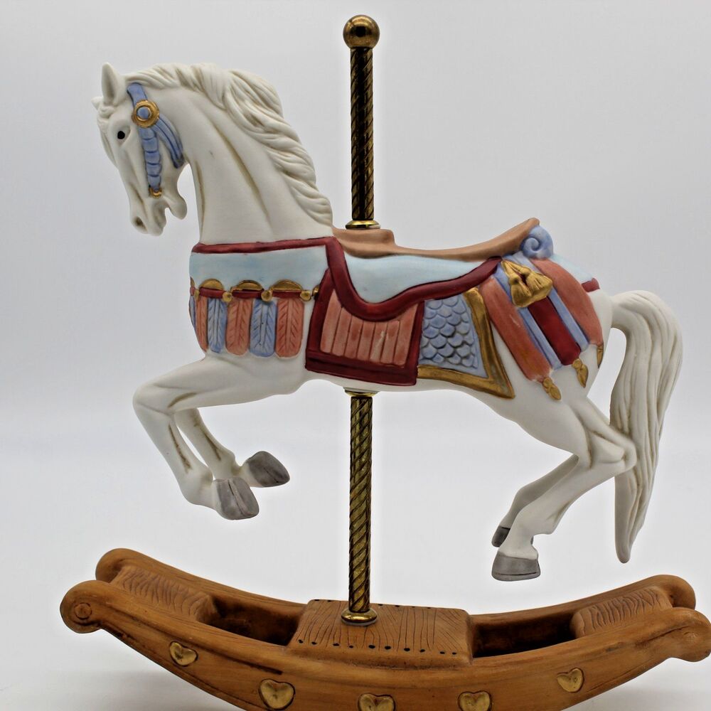 Vintage Homco Carousel Rocking Horse Figurine #1416 - Picture 3 of 10